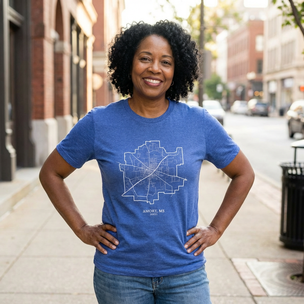 Amory, MS – Archive Map Tee
