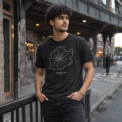 Amory, MS – Archive Map Tee